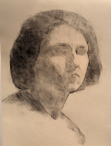 Self Portrait, thinking of Corot