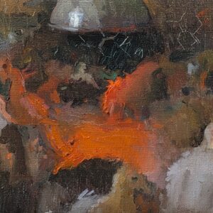 Chickens under Heat Lamp